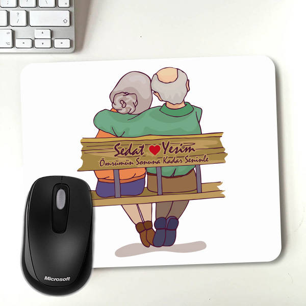 Yaşlı Çiftler Tasarımlı Mousepad