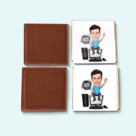 Yazılımcı Erkek Karikatürlü Çikolata Kutusu - Thumbnail