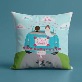  - Yeni Çiftlere Özel Biz Evlendik Yastık