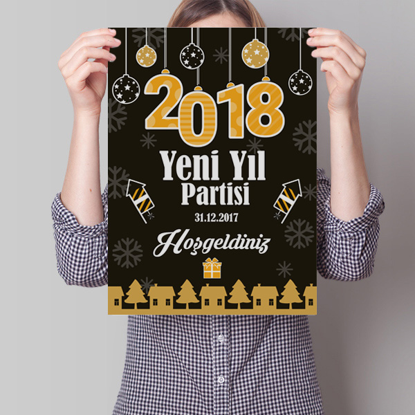 Yeni Yıl Partisi İlan Posteri