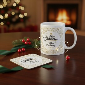  - Yeni Yıl Temalı Kupa ve Bardak Altlığı