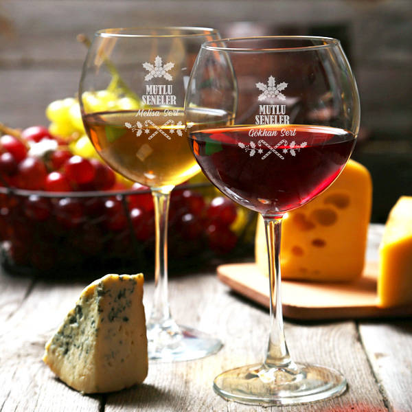 Yeni Yıla Özel 2'li Şarap Kadehi Seti