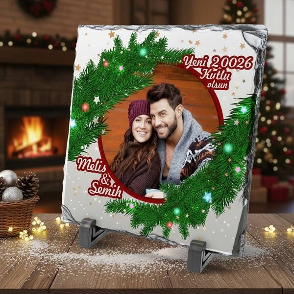 Yeni Yıla Özel Fotoğraflı Taş Baskı