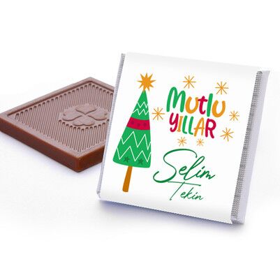 Yeni Yılını Kutlarım İsme Özel Kutu Çikolata - Thumbnail