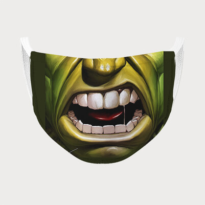 Yeşil Dev Yıkanabilir Tasarım Maske - Thumbnail