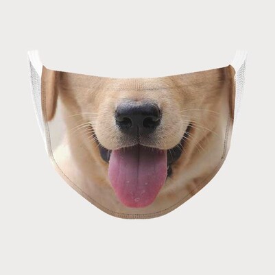 Yıkanabilir Köpek Tasarımlı Ağız Maskesi - Thumbnail