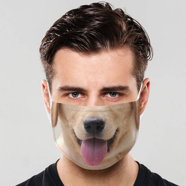 Yıkanabilir Köpek Tasarımlı Ağız Maskesi