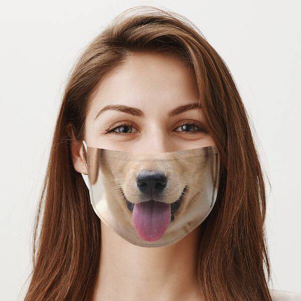 Yıkanabilir Köpek Tasarımlı Ağız Maskesi