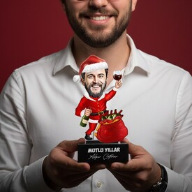  - Yılbaşı Eğlencesi Erkeğe Özel Karikatürlü Biblo