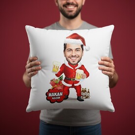 - Yılbaşı Partisi Erkeğe Özel Karikatürlü Yastık