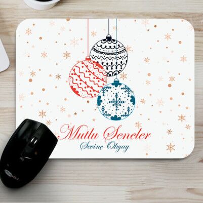  - Yılbaşı Süsleri İsimli Mouse Pad