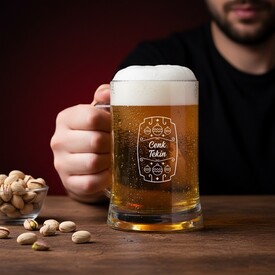  - Yılbaşına Özel İsimli Bira Bardağı