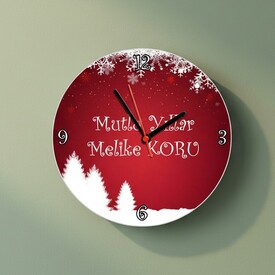  - Yılbaşına Özel Mutlu Yıllar Duvar Saati