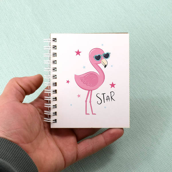 Yıldız Flamingo Tasarım Hediyelik Not Defteri