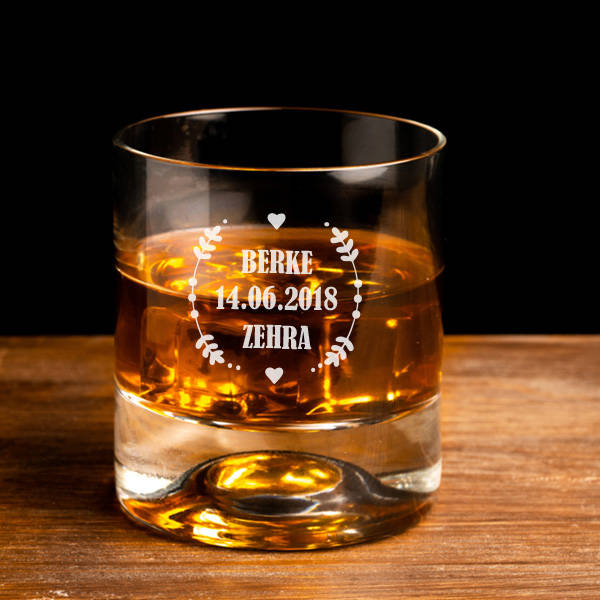 Yıldönümüne Özel Tarihli Viski Bardağı