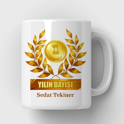 Yılın Dayısı İsimli Kupa Bardak - Thumbnail