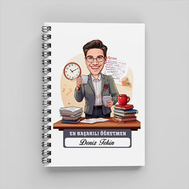  - Yılın En Başarılı Erkek Öğretmeni Karikatürlü Defter