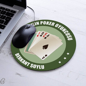  - Yılın Poker Oyuncusu İsme Özel Yuvarlak Mousepad