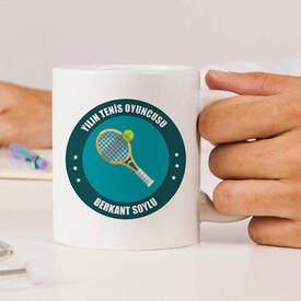 Yılın Tenis Oyuncusu İsme Özel Kupa Bardak - Thumbnail