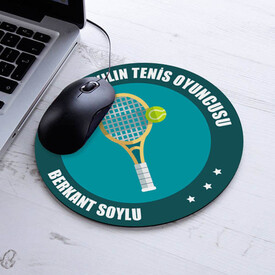 Yılın Tenis Oyuncusu İsme Özel Yuvarlak Mousepad - Thumbnail