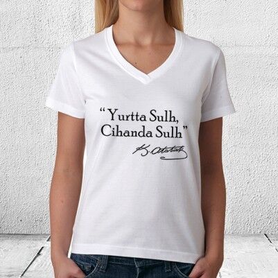 Yurtta Sulh Cihanda Sulh Tişörtleri - Thumbnail