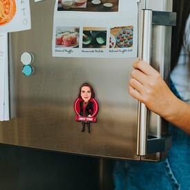 Zarif Kadın Karikatürlü Buzdolabı Magneti - Thumbnail