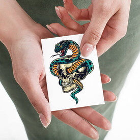  - Zehirli Kobra Yılanı Tasarımlı Geçici Dövme