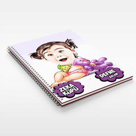 Zeka Küpü Kız Karikatürlü Defter - Thumbnail