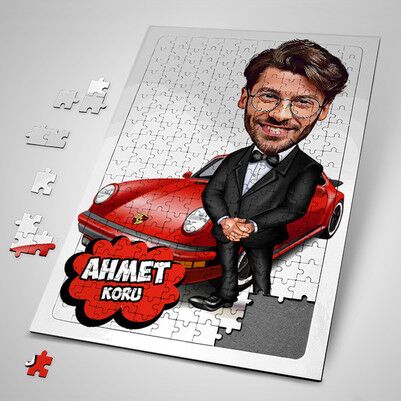  - Hem Zengin Hem de Yakışıklı Karikatürlü Puzzle