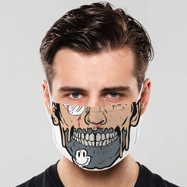 Zombi Ağzı Yıkanabilir Tasarım Maske