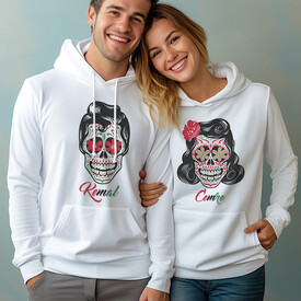  - Zombi Sevgililer Kapşonlu Sevgili Sweatshirt