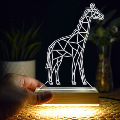 Zürafa Tasarımlı 3d Led Lamba - Thumbnail