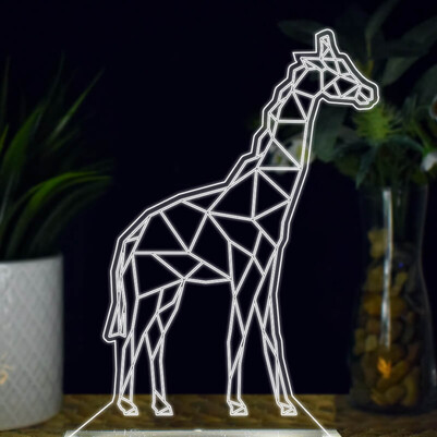 Zürafa Tasarımlı 3d Led Lamba - Thumbnail
